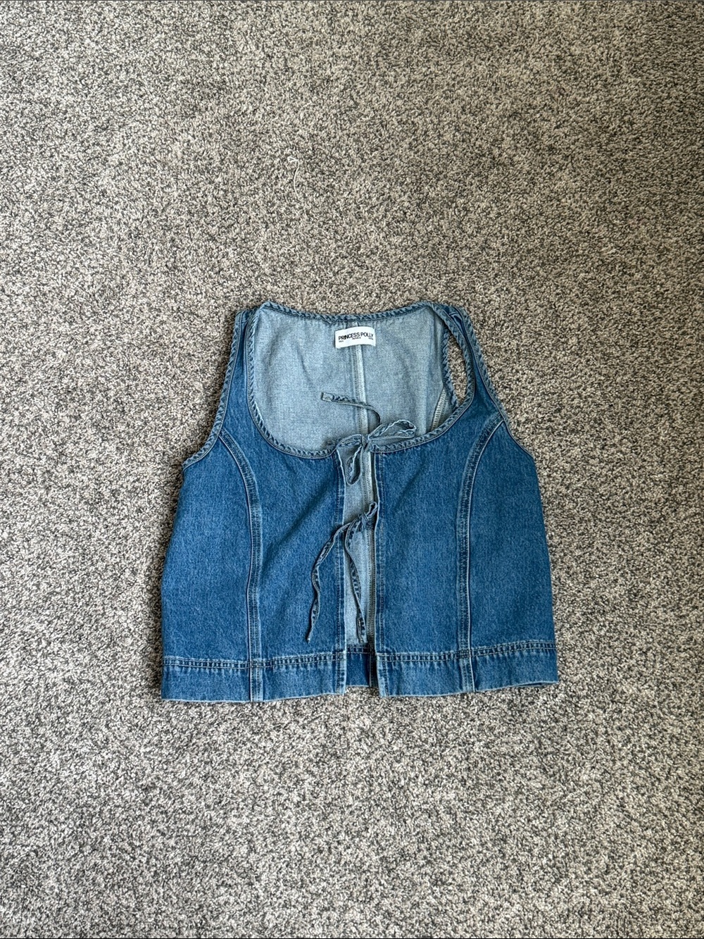 Princess Polly Denim Tie Top